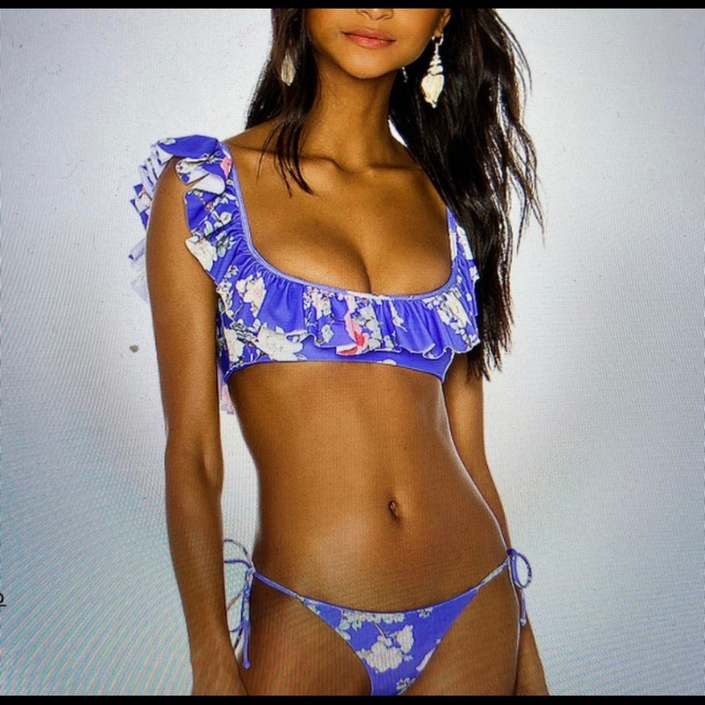 Lovers + Friends flutter by bikini Set XS